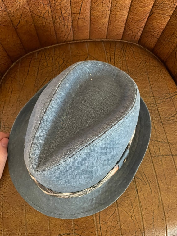 Best Price! Vintage Stetson Blue Chambray Linen L… - image 6