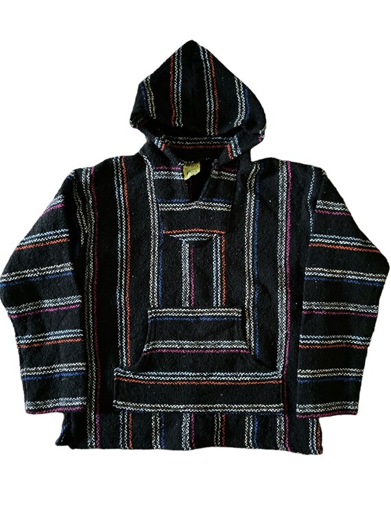 Buy Price Reduced Vintage Style Franks Black Medium Baja Drug Rug Hoodie With Pink Blue Orange and White Stripes Online in India Etsy