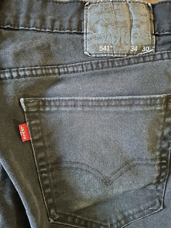 Levis 541 Jeans Mens 34x30 Black Denim Athletic T… - image 5