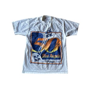 Vintage ‘96 Blue Angels 50th Anniversary Tour White Jerzees USA Made L T-Shirt
