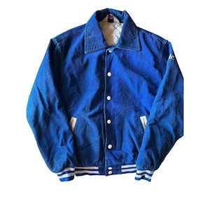VTG Corduroy Embroidered Braintree Eddie USA Made S Rennoc Bomber Snap Jacket