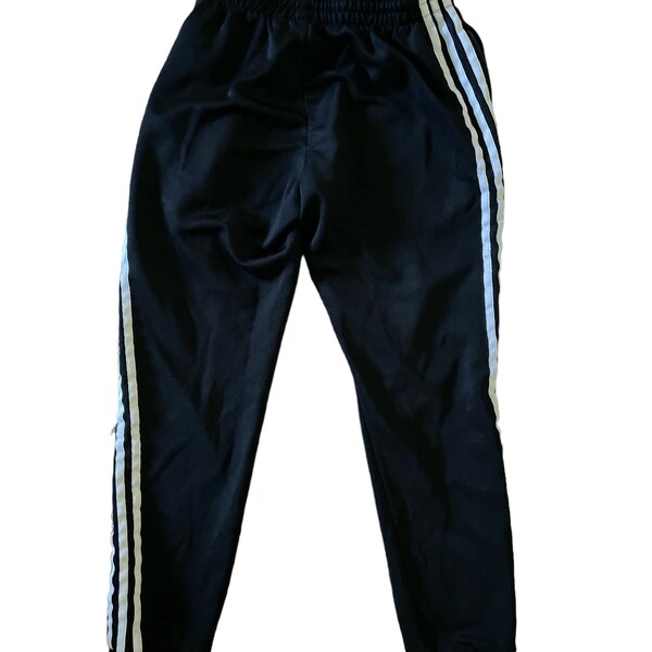 Price Reduced! Adidas Small Black Joggers with White Stripes