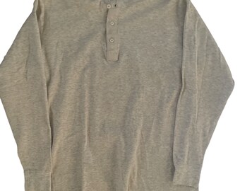 Price Reduced! True Vintage Eddie Bauer Gray Long Sleeve Medium Thermal Henly Shirt