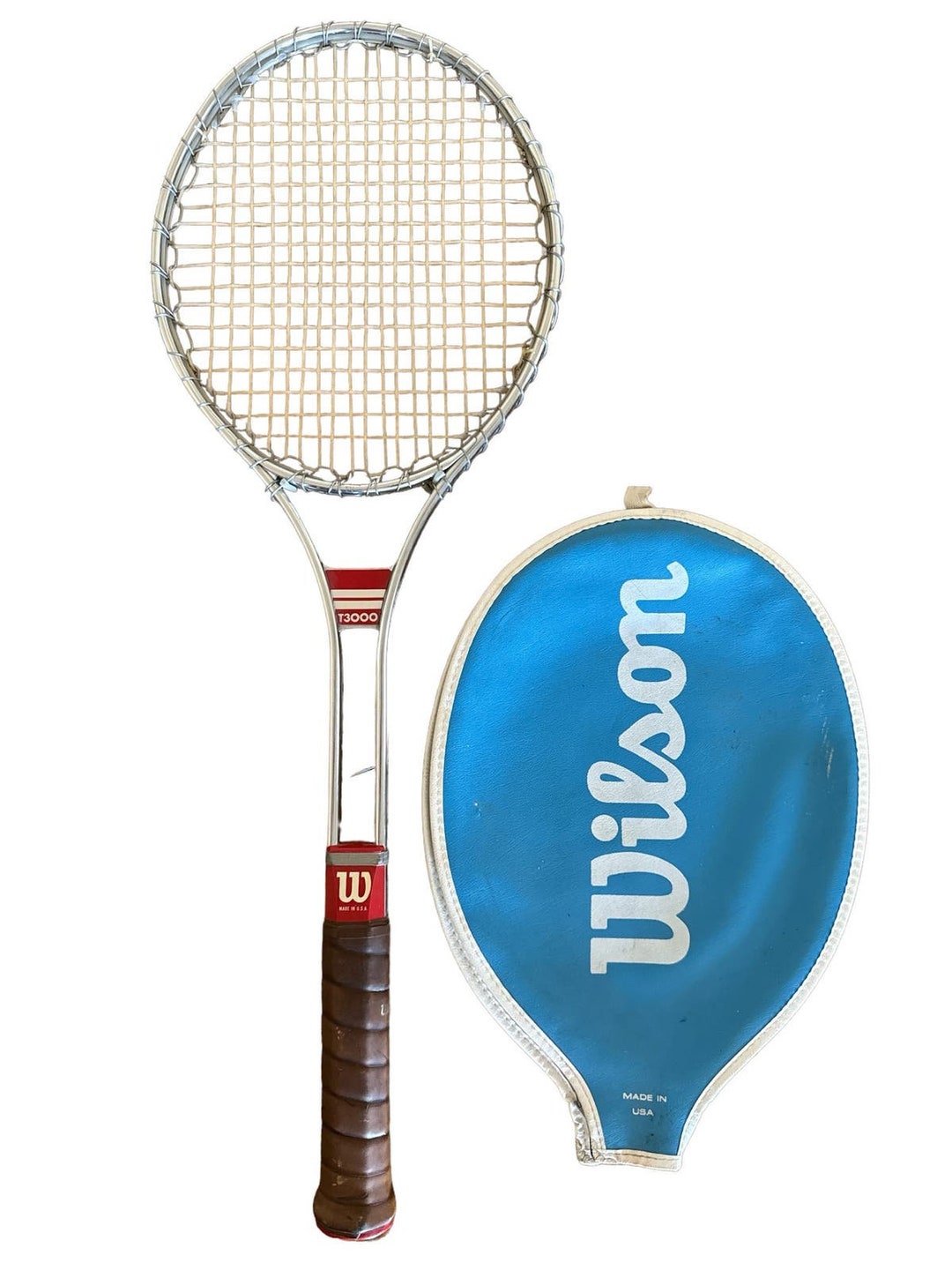 2 Vintage Wilson 3000 USA Made Metal Racquets and One Blue USA Made ...