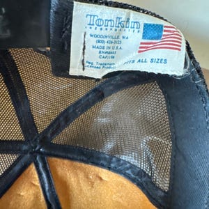 vintage CAT Patch Caterpillar noir sur noir USA Made OSFA Snapback Trucker Hat image 6