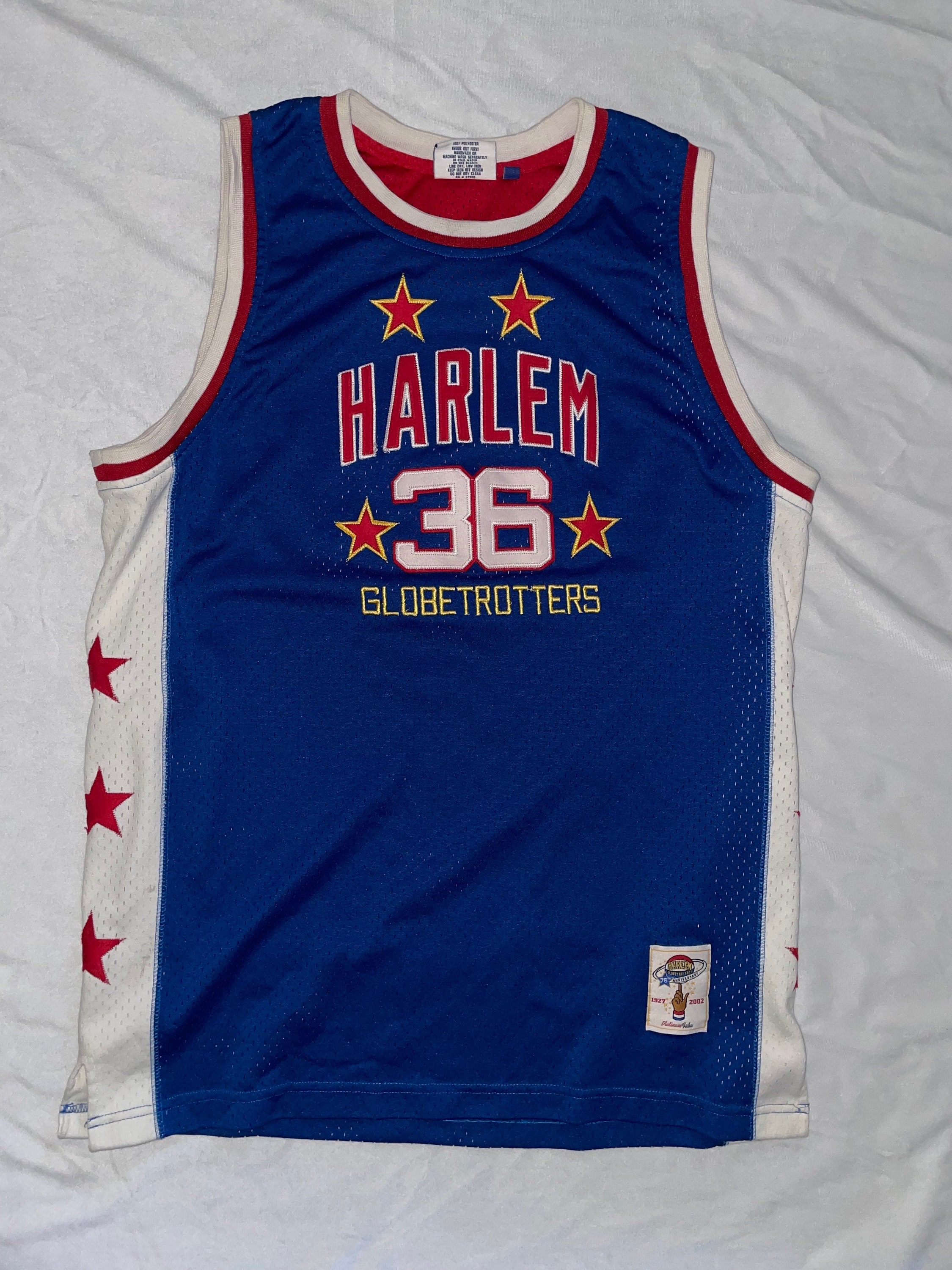 Limited Ed Harlem Globetrotters Platinum Fubu Twiggy #42 Warmup Jersey Shirt