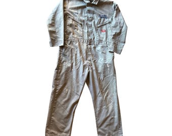 Vintage 80s Dickies Coveralls | Navy Blue Boiler Suit | Zip Front