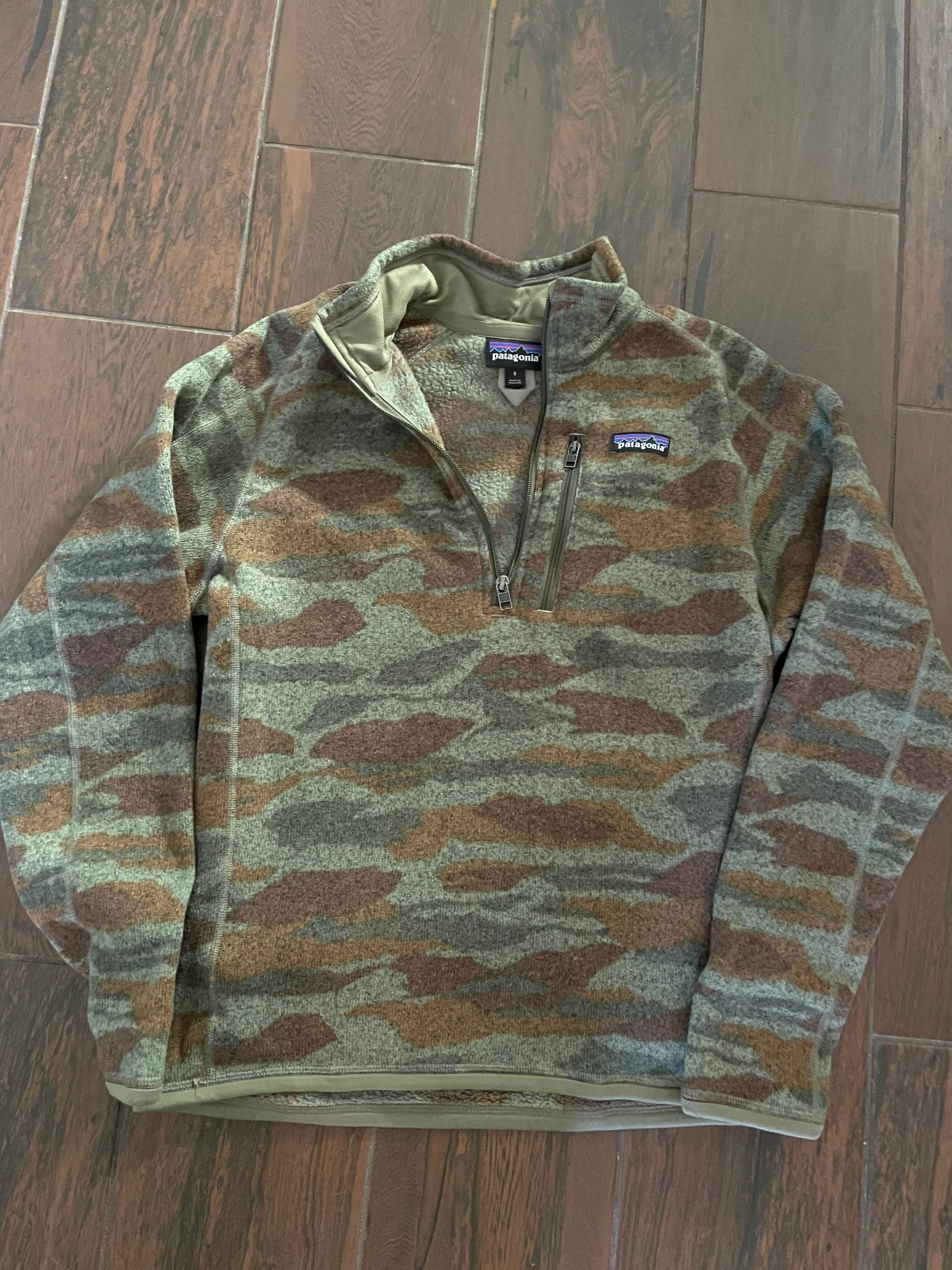 Begrænse offer sejle Patagonia Green and Brown Camo Pattern Small Quarter Zip - Etsy
