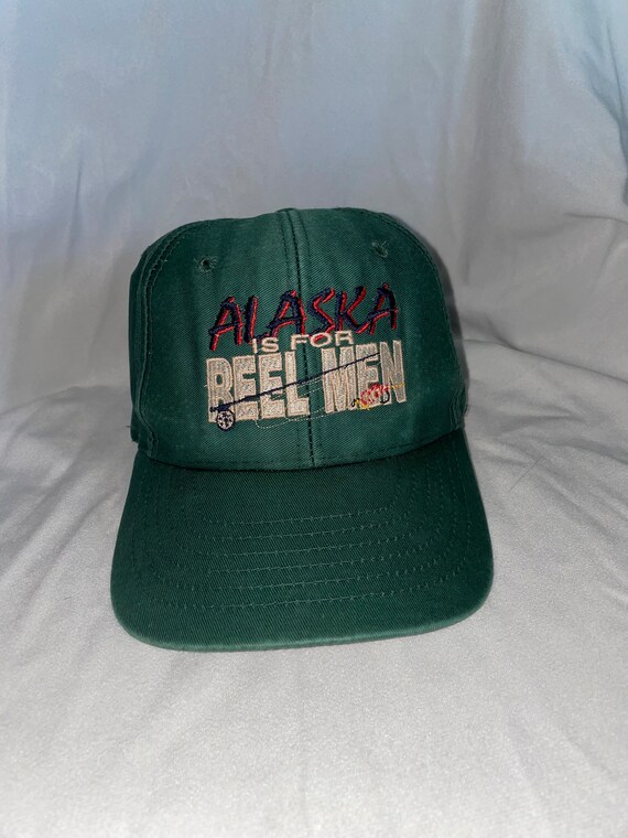 Price Reduced True Vintage Green Snapback Fishing Hat Embroidered