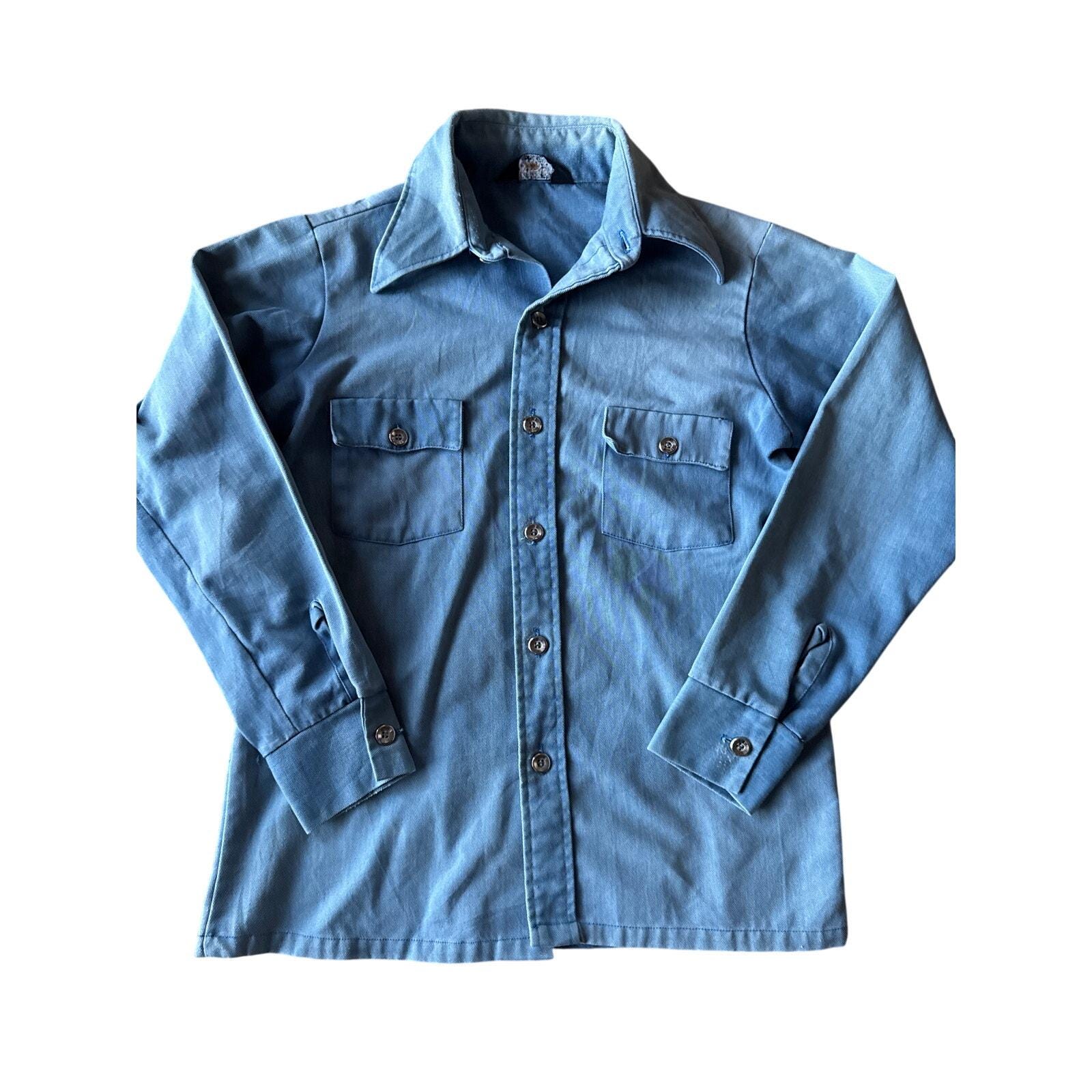 シャツ/ブラウス(長袖/七分) VINTAGE CLOTHING 50SWESTERN DENIM 1970s Denim Shirt - Etsy