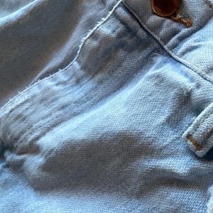 Vintage Wrangler USA Made 36x34 Tagged Light Wash Denim Blue Jeans imagem 4