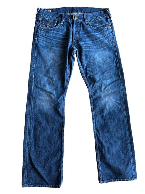 Pantalones vaqueros azules vintage True Religion de 36 W x 32 L fabricados en EE. UU. Etsy Mexico