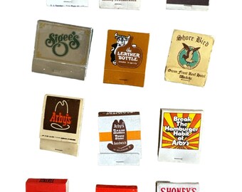 Vintage Restaurant Matchbooks Lot of 29 Variety of Designs Partial to Unstruck