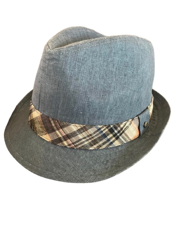 Best Price! Vintage Stetson Blue Chambray Linen L… - image 1