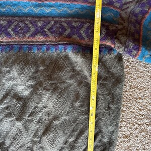 Vintage American Eagle Outfitters USA Made L Wool Green Blue Purple Sweater image 7