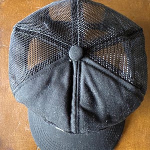 vintage CAT Patch Caterpillar noir sur noir USA Made OSFA Snapback Trucker Hat image 2