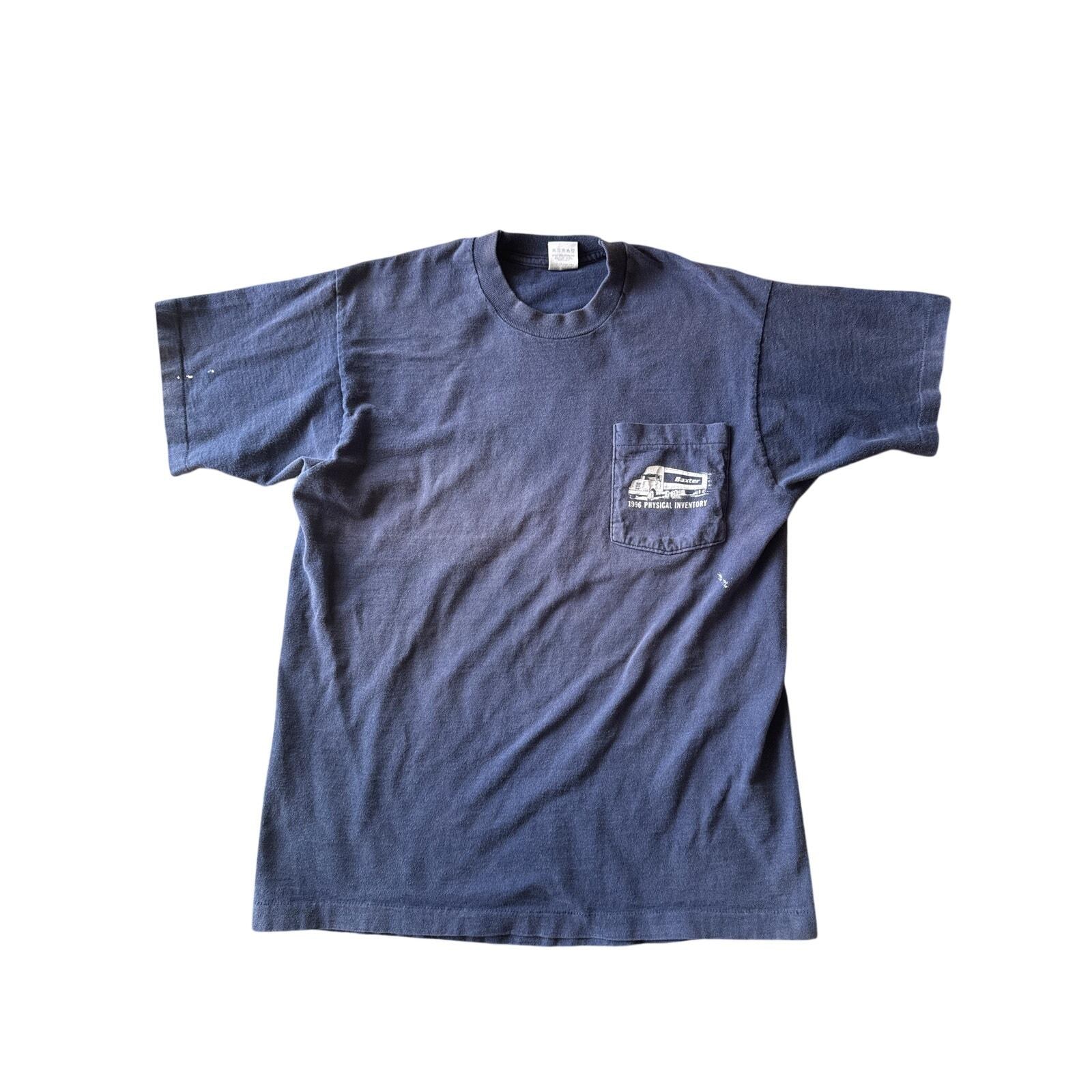 Navy Blue Pocket Tee Faded - Etsy