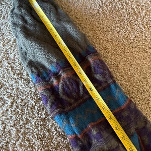 Vintage American Eagle Outfitters USA Made L Wool Green Blue Purple Sweater image 8