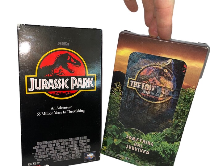 True Vintage Jurassic Park Bundle Unsealed VHS Tapes Including Jurassic Park and Jurassic Park