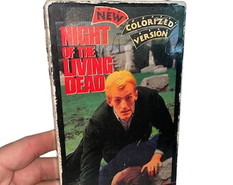 True Vintage Night of the Living Dead New Colorized Version 1987 Video Cassette Sales Released VHS Tape