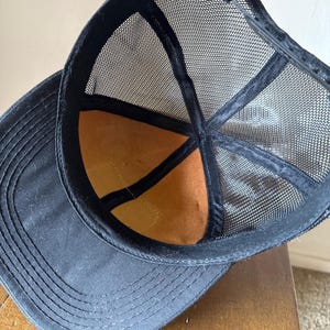 vintage CAT Patch Caterpillar noir sur noir USA Made OSFA Snapback Trucker Hat image 5