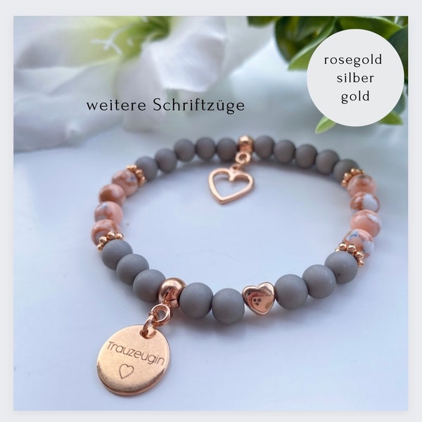 Brautjungfer fragen Trauzeugin Armband | Willst du meine Trauzeugin sein |  Gastgeschenk | Brautarmband Trauzeugin mit Gravur