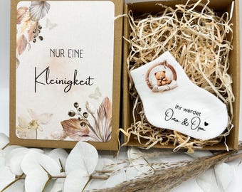 Schwangerschaft verkünden Überraschung schwanger Du wirst Oma du wirst Papa Geschenkebox Babysocke Baby 2026 Du wirst Tante