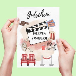 Geschenk Mann Geschenk Frau Kino Gutschein Karte Kino Geschenkgutschein Ostern Ostergeschenk