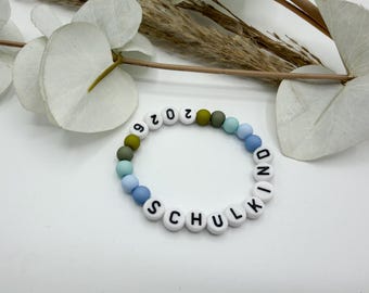 Schoolchild bracelet gift, first day of school, boy, first grade, school cone, beaded bracelet, start of school 2026
