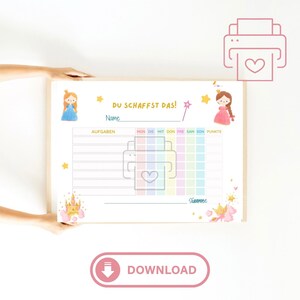 Reward Chart Reward Plan Montessori Princess Elsa