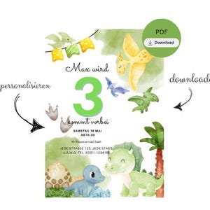 Invitation Dinosaure Anniversaire Enfant Dino Anniversaire Enfant Fête Maternelle Enfant
