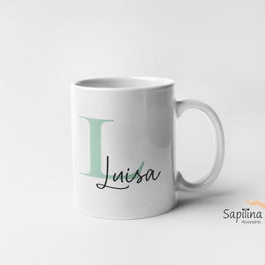 Tasse mit Namen personalisiert Buchstabe