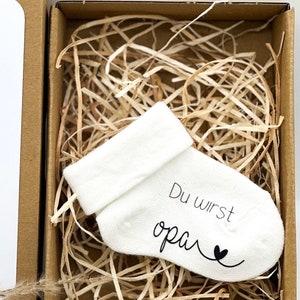 Schwangerschaft verkünden Überraschung schwanger Du wirst Oma du wirst Papa Geschenkebox Babysocke Baby 2024 Du wirst Tante Bild 7