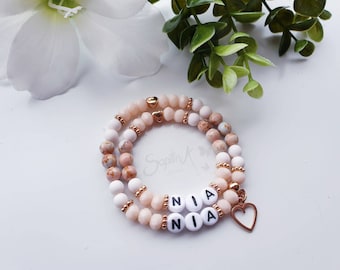 Mama Tochter Armband Mutter Tochter Armband | Set Geburt Partnerarmband Baby newborn Babyarmband Initialen Hochzeit Freunde  Namensarmband