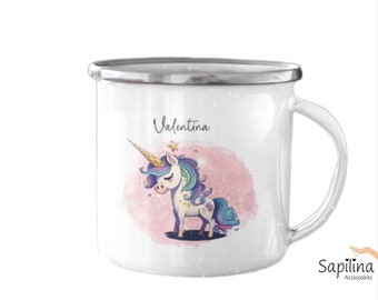 Kindertasse mit Namen personalisiert Einhorn Mädchen Kind