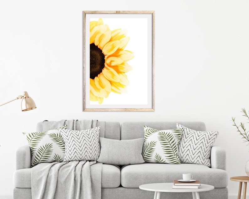 Sunflower Wall Decor Print Bedroom Watercolor Painting Etsy
