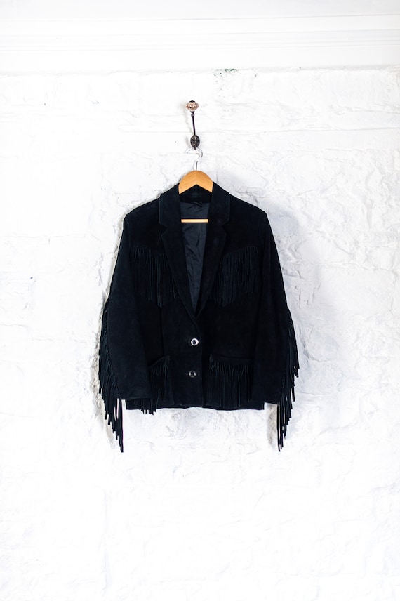 Vintage 70s Suede Tassle Jacket - S/M - 1970s - Re