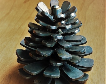 Metal Pinecone | Fire Pit Pinecone | Fall Decor Metal Pine Cone | Steel Log Accent Piece