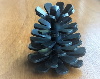 Metal Pinecone 3" Tall | Fire Pit Pinecone | Fall Decor Metal Pine Cone | Pine Cone | Fire Pit