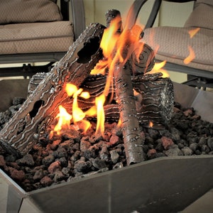 Steel Logs - Fire Pit Set | Fire Pit Logs | Metal Logs