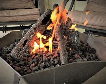 Steel Fire Pit Logs Gas Fire Pit Log Set Fire Pit Logs - Etsy Canada