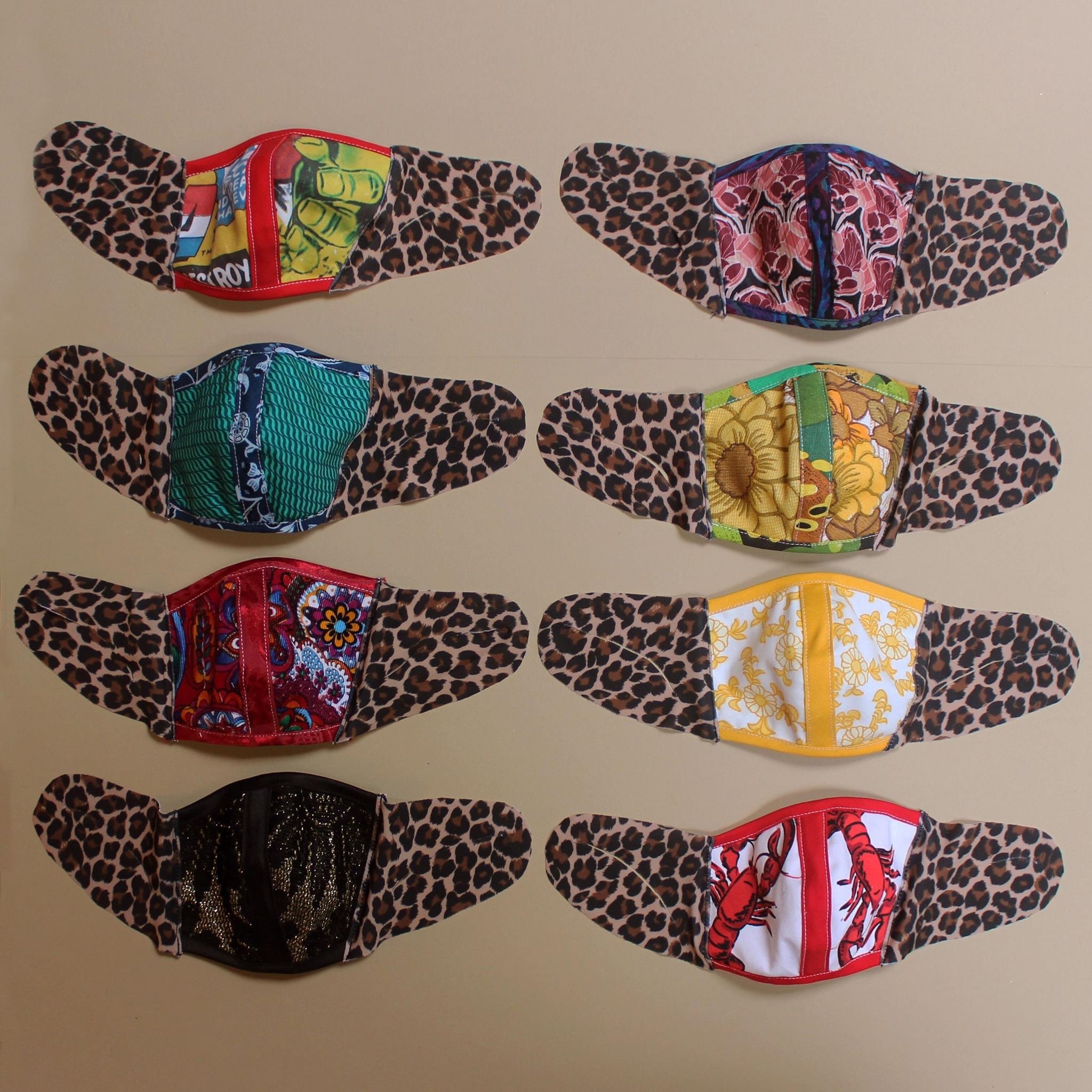 Fabric Face Masks Triple Layer Pair of Reusable Washable Etsy UK