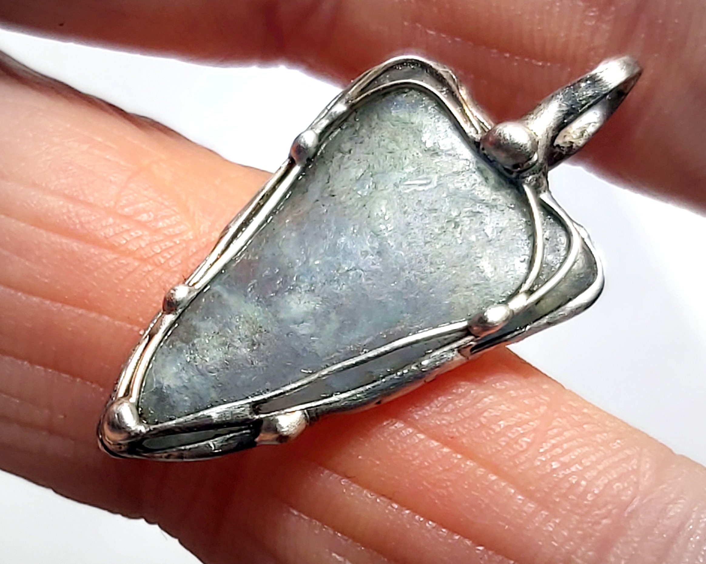 THE PART OF★Auqarmarine Hematite_N 原石の首飾り Pendant - Aquamarine Rough Stone - UNIQUE! - Etsy