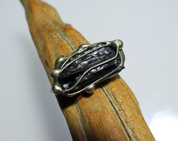 MYSTIK PUR Ring-Abalone and Pearl-UNIKAT!