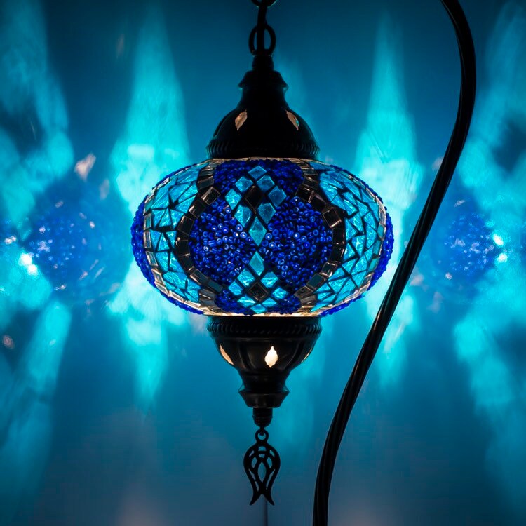 Moroccan Lamp Mosaic Bedside Table & Desk Lamp Stunning Etsy UK