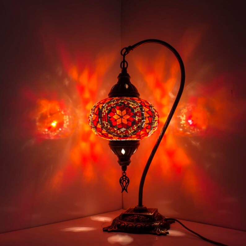 Moroccan Lamp Mosaic Bedside Table & Desk Lamp Stunning Etsy UK