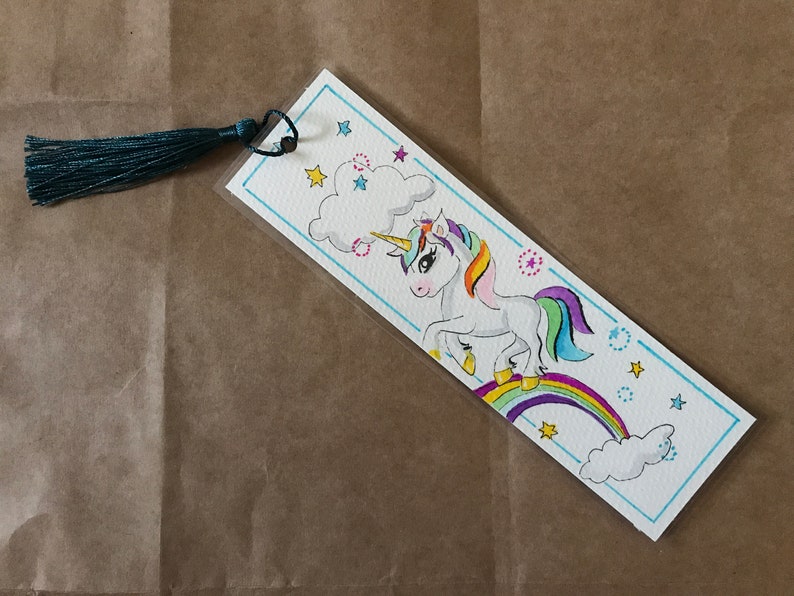cute unicorn bookmark children bookmark handmade etsy