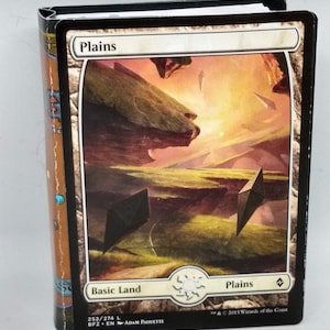 Magic the Gathering Card Notebook, Handmade, MTG Card, Battle for Zendikar Plains