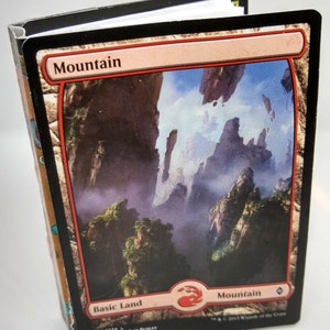 Magic the Gathering Card Notebook, Handmade, MTG Card, Battle for Zendikar Mountain