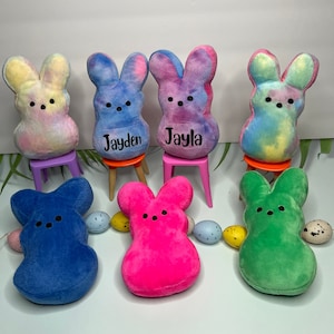 Personalized Peeps Bunny Plush: Easter Basket Filler, Gift for Kids